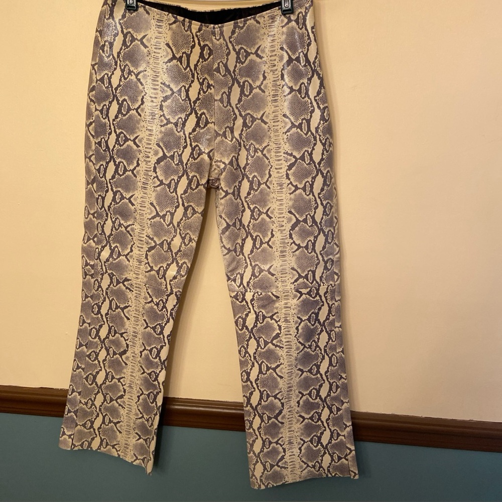 Victoire Genuine Leather Snake Print Women's Pants Size 6 EUC